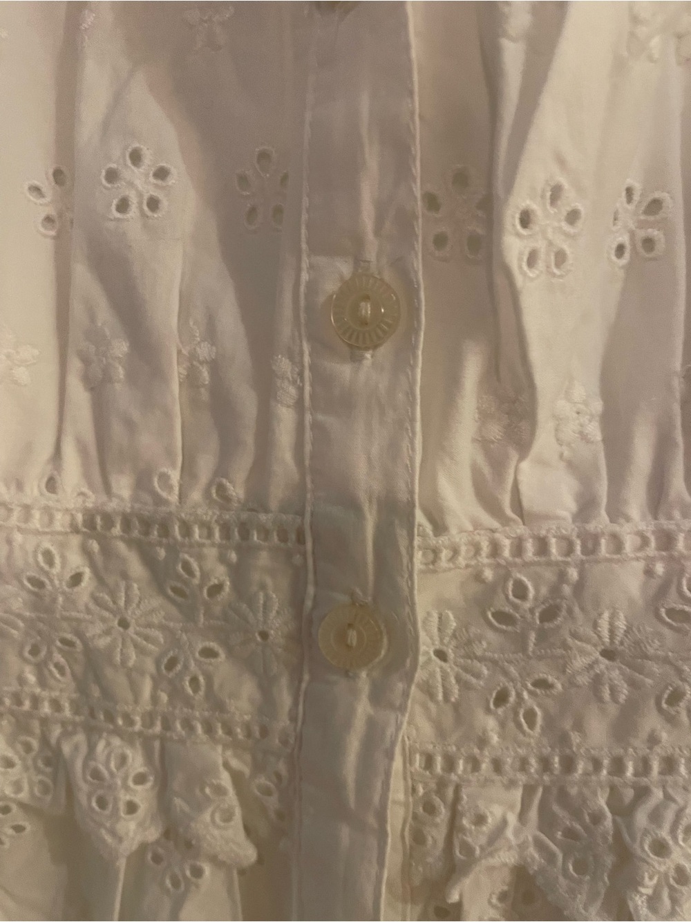 Doen x Gap White Eyelet Tiered Midi Dress - Picture 7 of 8